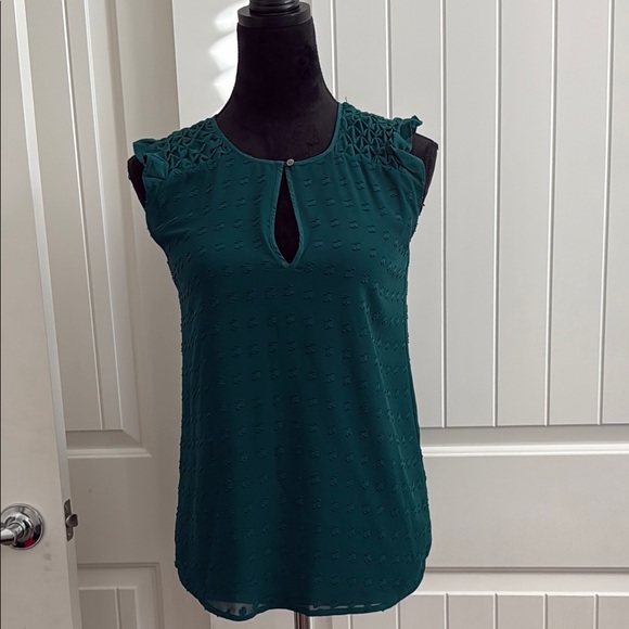 J. Crew Tops - J. Crew Green Smocked Sleeveless Blouse